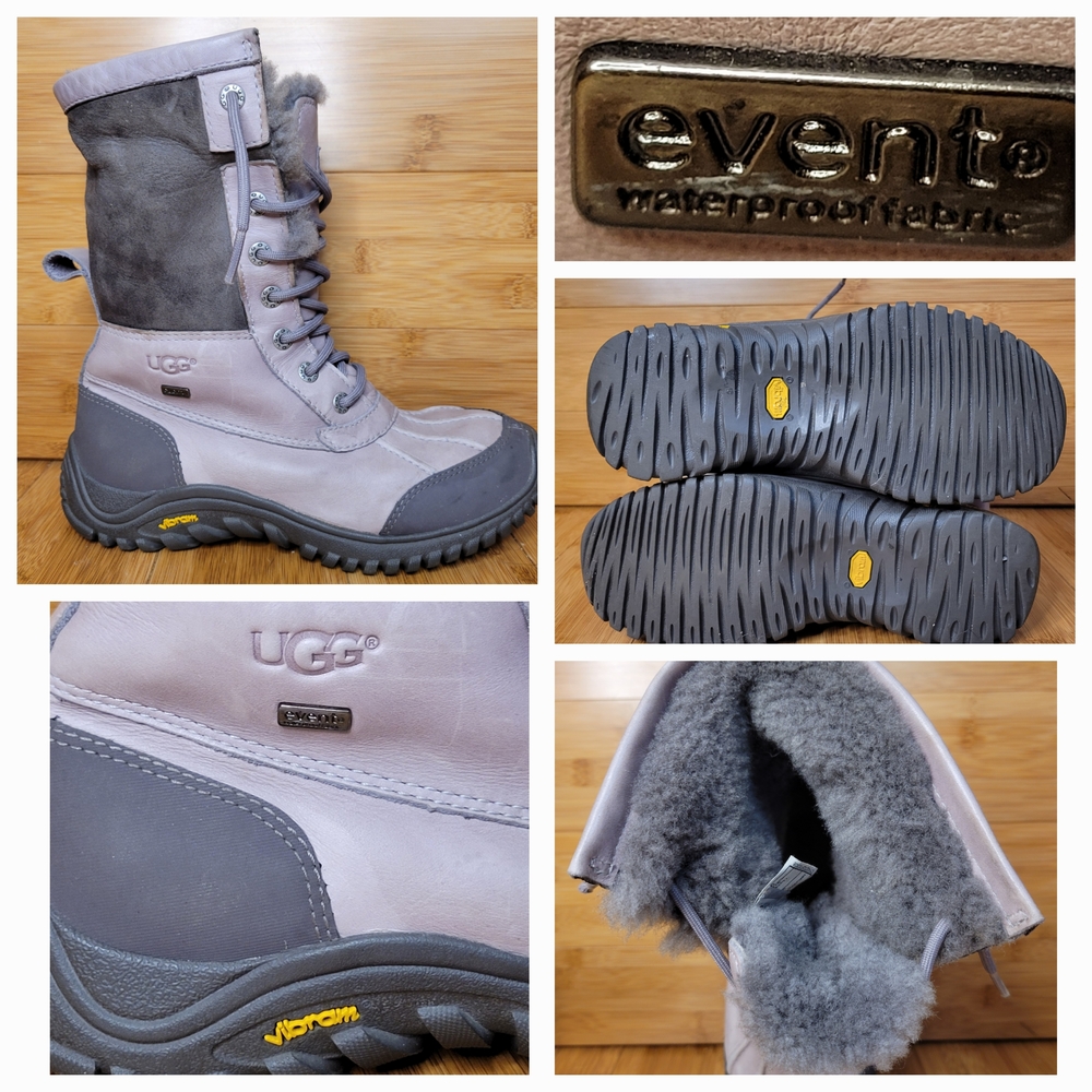 UGG Australia Adirondack II Waterproof Winter Boots Leather Sheepskin Size 7.5